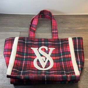 Victoria secret Plaid Christmas Tote Bag
